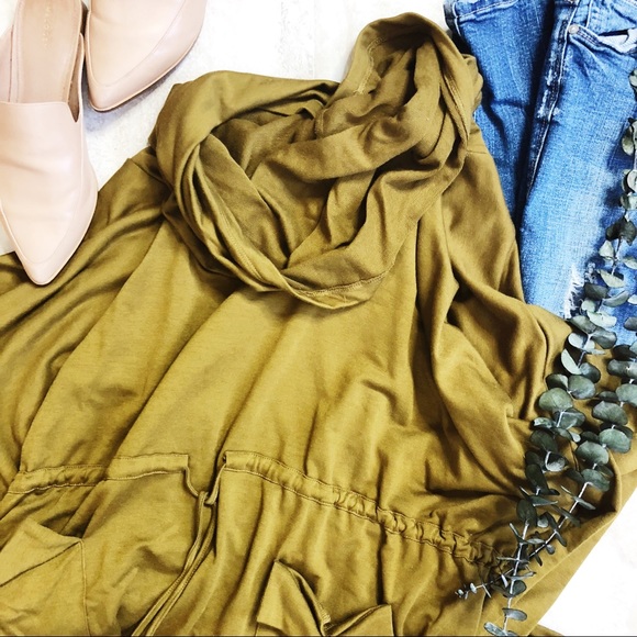 silence + noise Tops - Olive Boho Cape Top